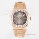 Swiss Replica Rose Gold Patek Philippe Nautilus Diamond Watches With Gray Dial (1)_th.jpg